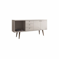 Manhattan Comfort S-1010452 Utopia Wide Dresser in Off White and Maple Cream